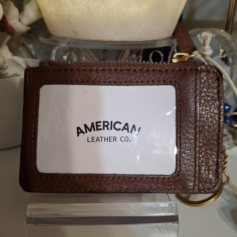 American Leather Co. Portland In Cordovan Brown Card Holder NWT - Picture 2 of 6